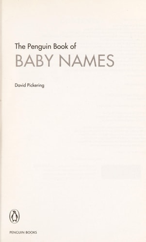 David Pickering - The Penguin Book of Baby Names