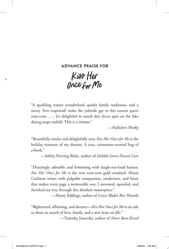 Alison Cochrun - Kiss Her Once for Me A Novel