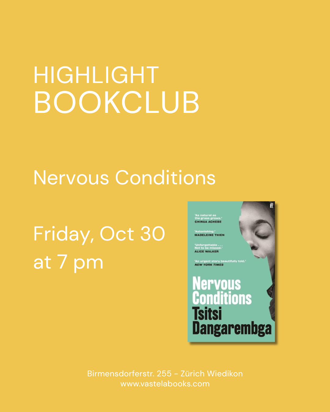 Highlight Bookclub - Nervous Conditions by Tsitsi Dangarembga