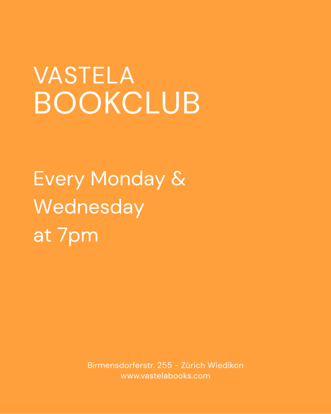 Vastela Bookclub (Monday & Wednesday)