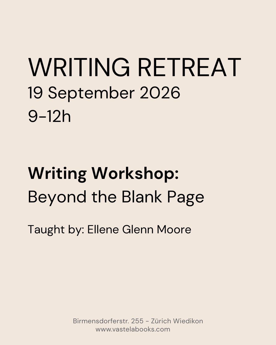 Writing Retreat - Writing Workshop