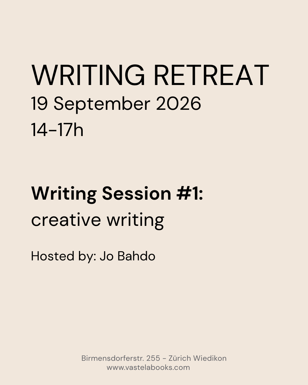 Writing Retreat - Writing Session #1