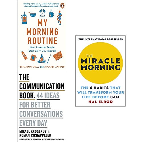 Mikael, Tschäppeler, Roman Krogerus - My morning routine, communication book [hardcover] and miracle morning 3 books collection set