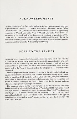 Aristotle - The Complete Works of Aristotle The Revised Oxford Translation