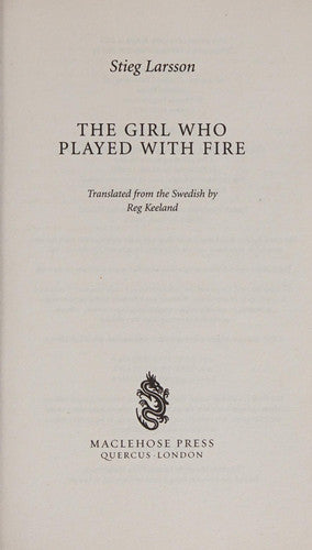 Stieg Larsson - The Girl who Played with Fire