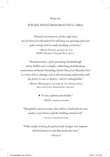 Lynn Weingarten - Suicide Notes from Beautiful Girls