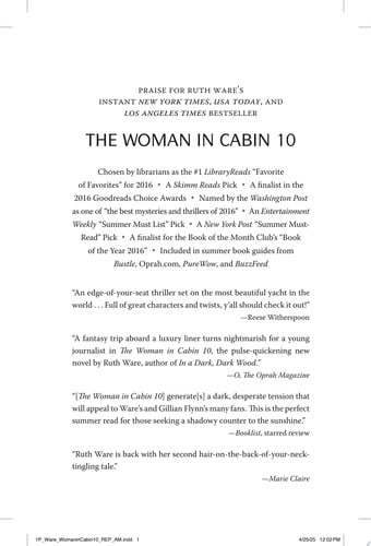 Ruth Ware - The Woman in Cabin 10