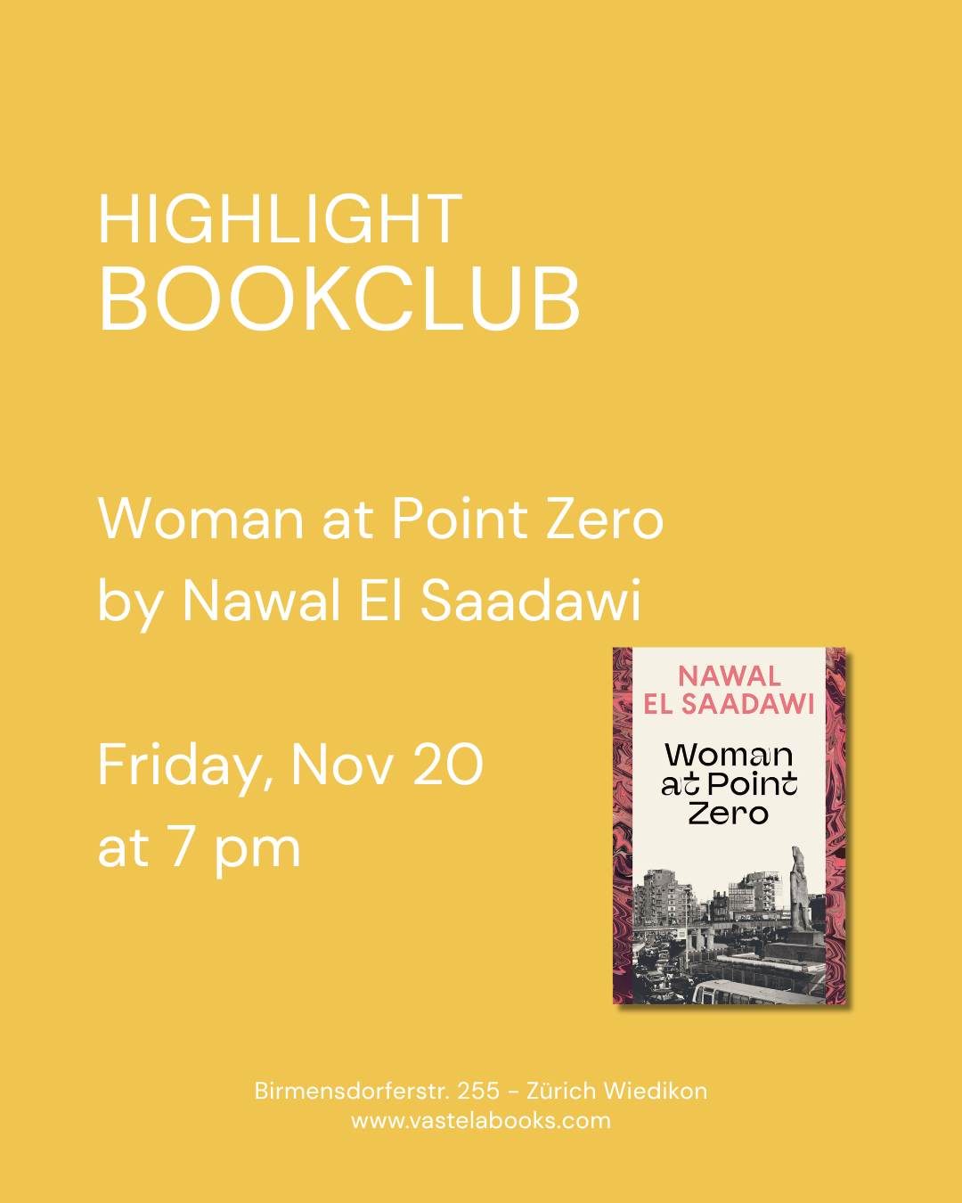 Highlight Bookclub - Woman at Point Zero by Nawal El Saawadi