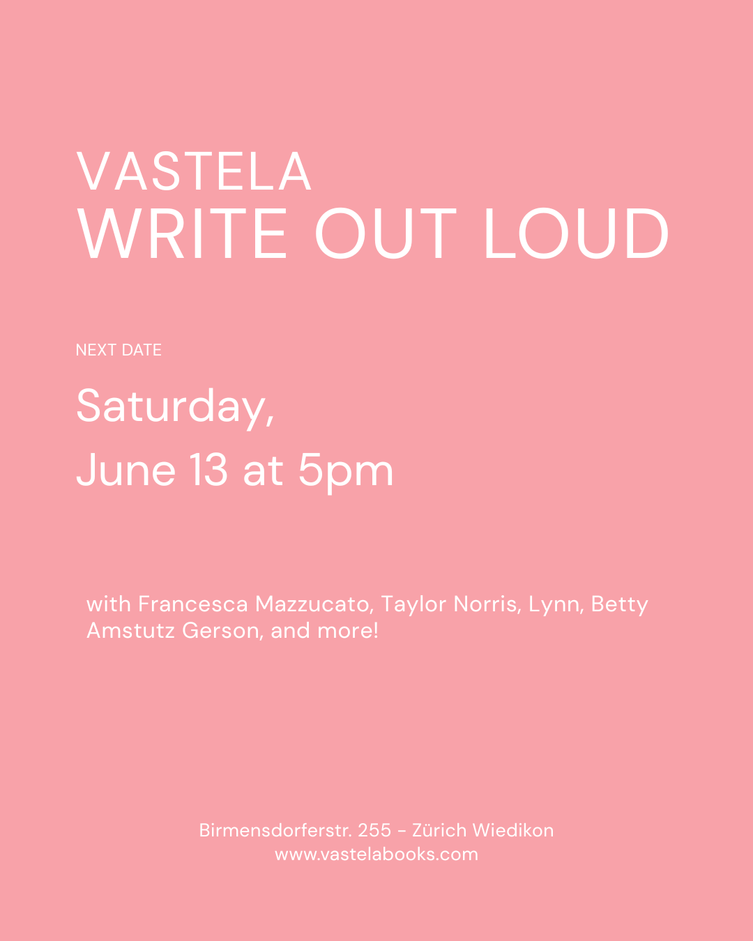 Write Out Loud (June 13)